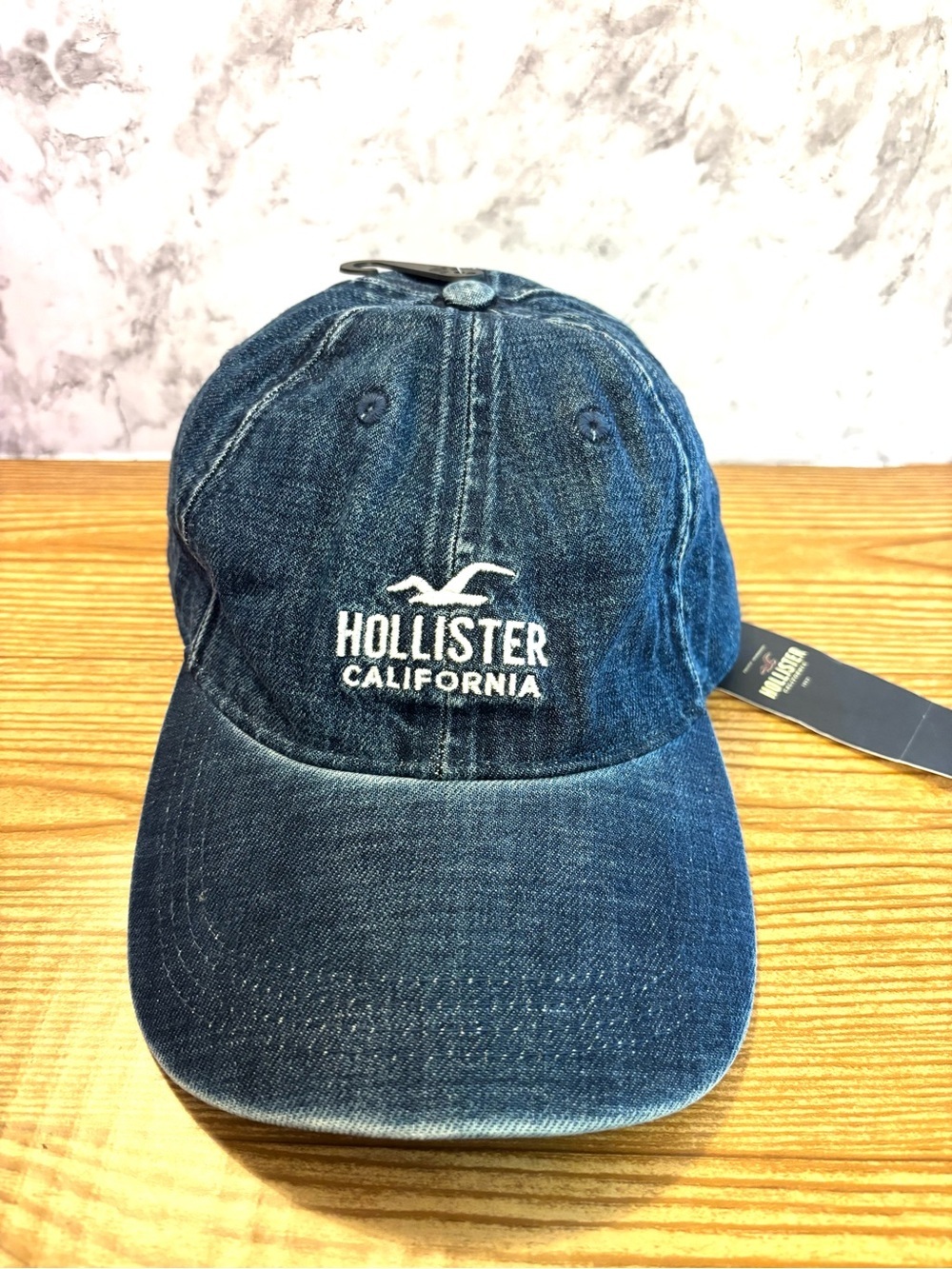NWT Hollister California Denim Jean Baseball Cap Hat